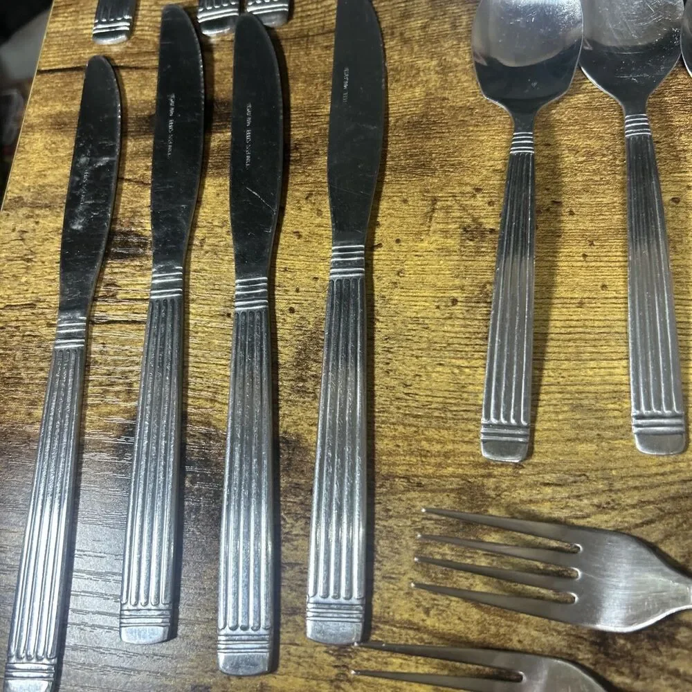 Royal Household Stainless Steel Flatware Discontinued Lot of 31 Vintage Malaysia